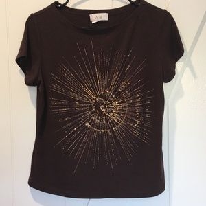 AGB Byer California Sparkly Gold Tee